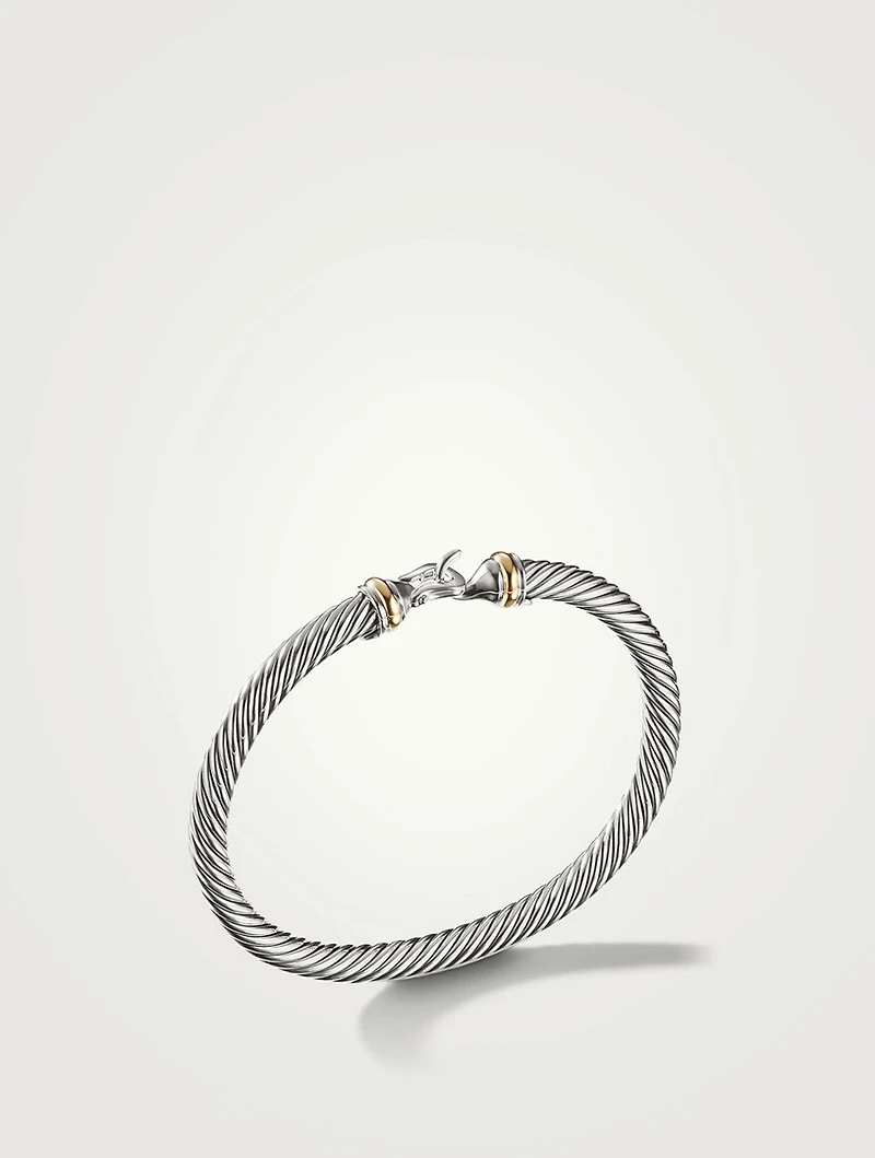 Buckle Bracelet Sterling Silver With 18k Yellow Gold