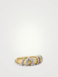 Helena Ring 18k Yellow Gold With Diamonds, 7.7mm