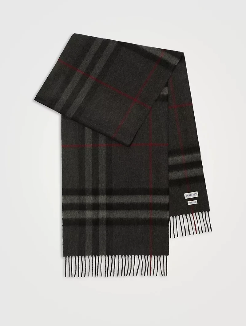 Check Cashmere Scarf