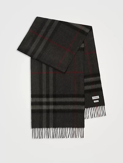 Check Cashmere Scarf