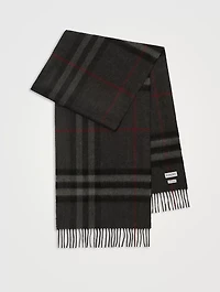 Check Cashmere Scarf