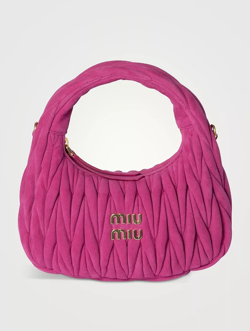 Wander Matelassé Suede Bag