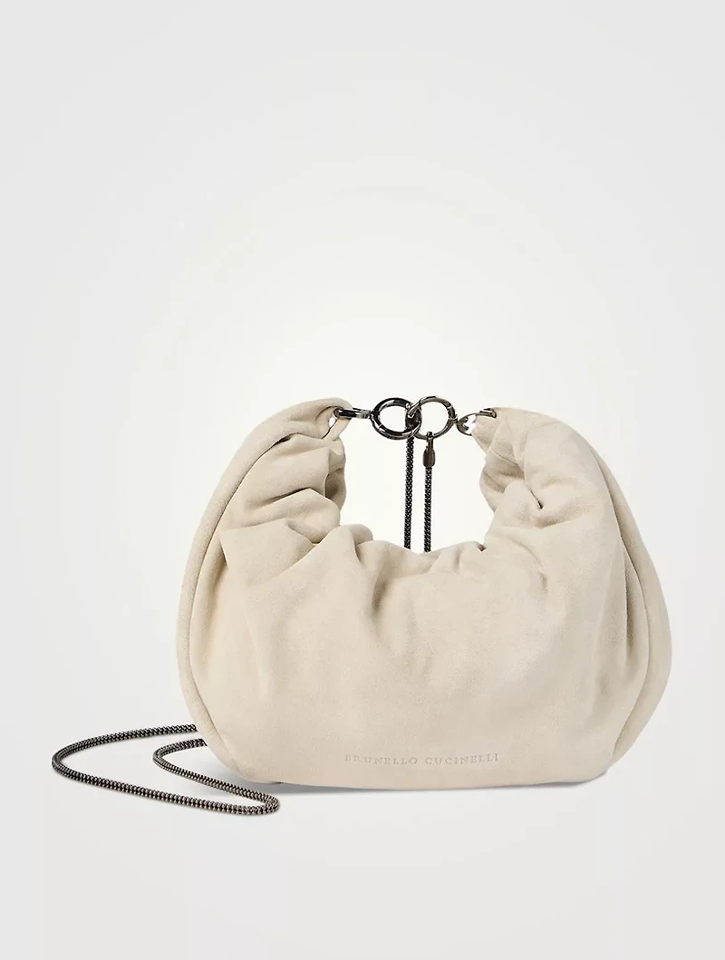 Suede Brioche Hobo Bag