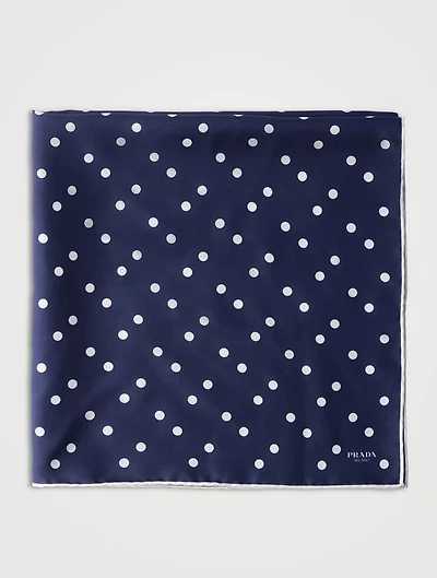 Printed Silk Twill Scarf 65x65