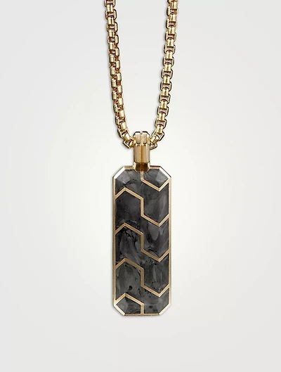 Forged Carbon Ingot Tag With 18k Yellow Gold