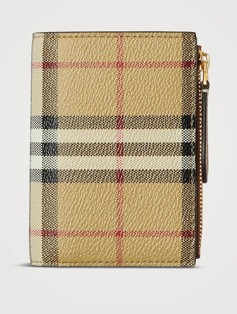 Small Check Bifold Wallet