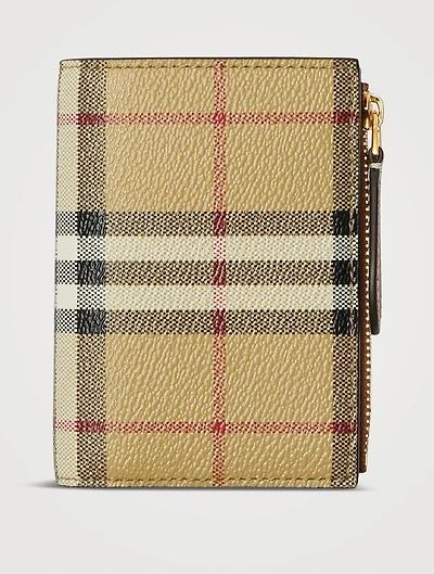 Small Check Bifold Wallet
