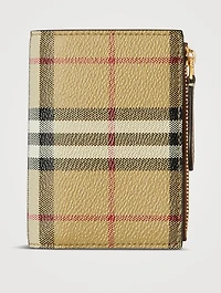 Small Check Bifold Wallet