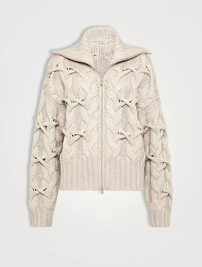 Crisscross Cable Cardigan