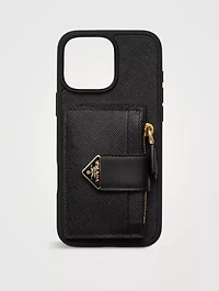 Saffiano Leather Case For Iphone 16 Pro Max