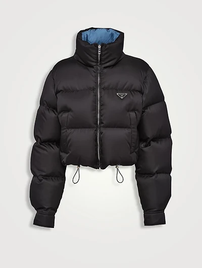 Re-nylon Cropped Down Jacket