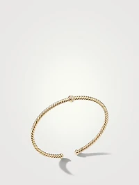 Cablespira® Station Bracelet 18k Yellow Gold With Pavé Diamonds