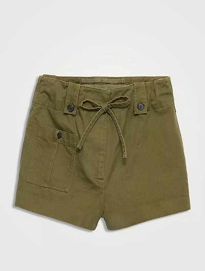 Washed Chevron Shorts
