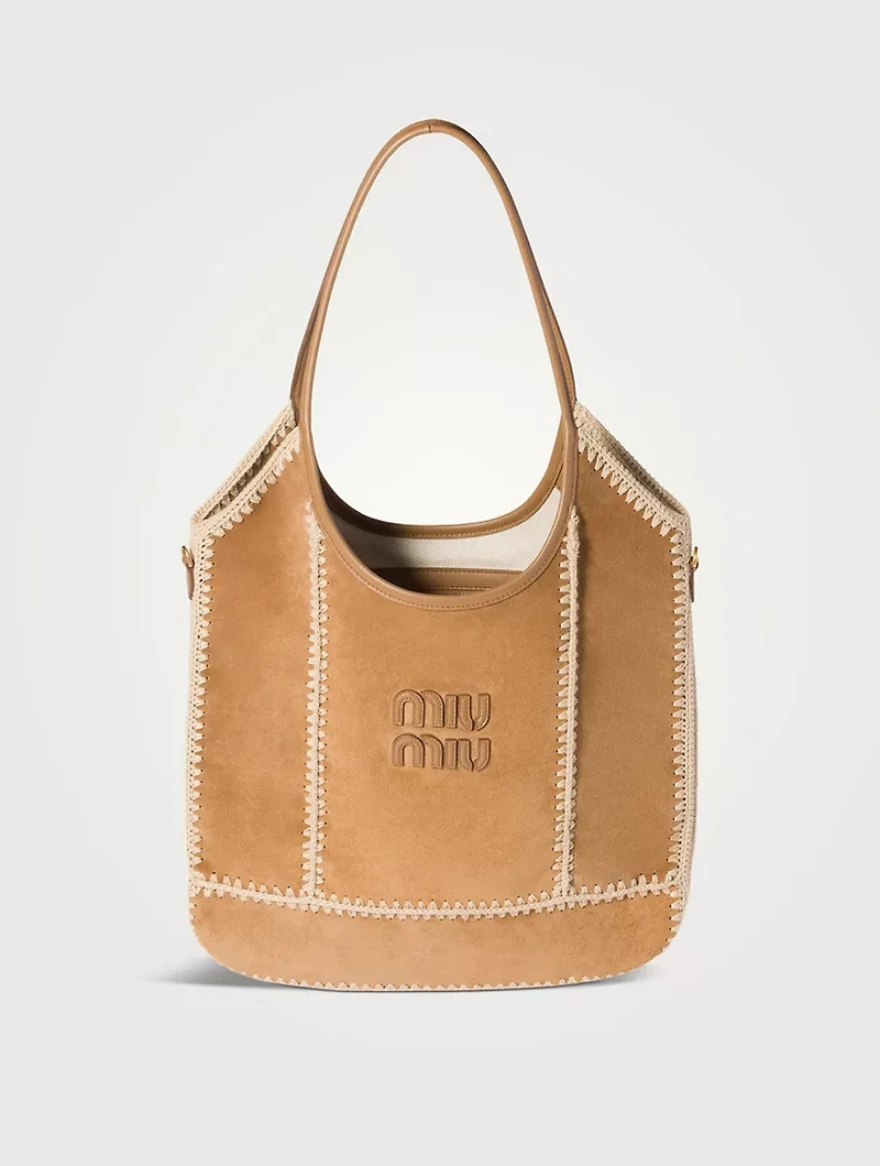 Ivy Suede And Crochet Bag