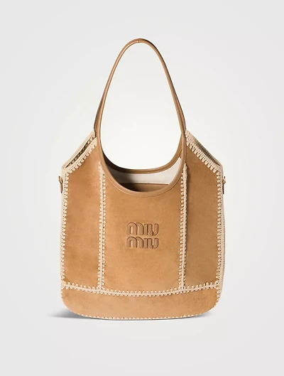 Ivy Suede And Crochet Bag