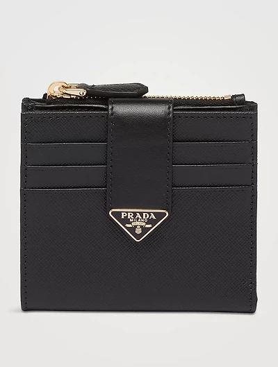 Small Saffiano And Smooth Leather Wallet