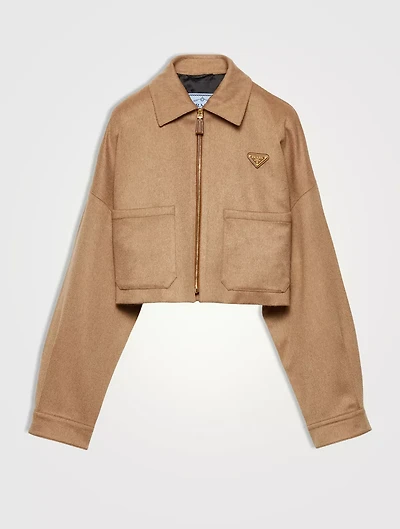 Camel-hair Blouson Jacket