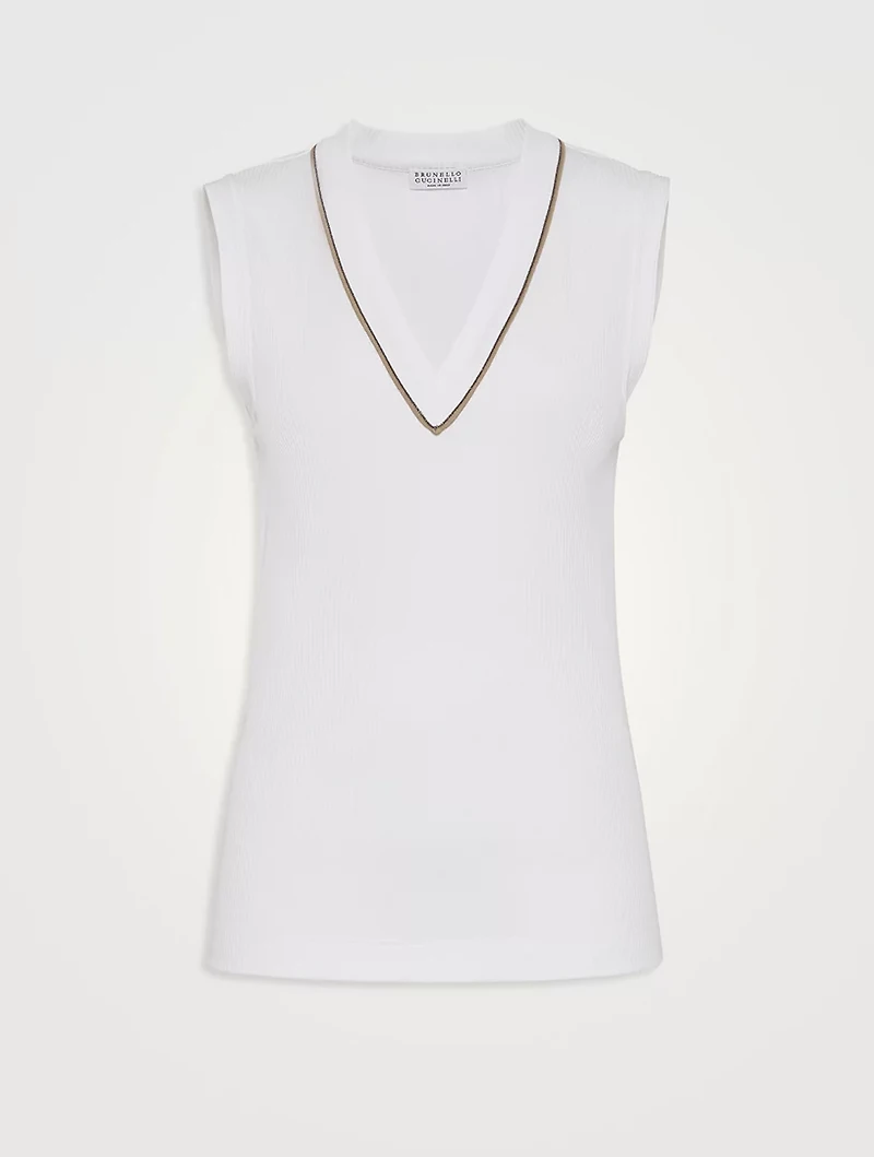 Ribbed Jersey Top