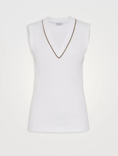 Ribbed Jersey Top