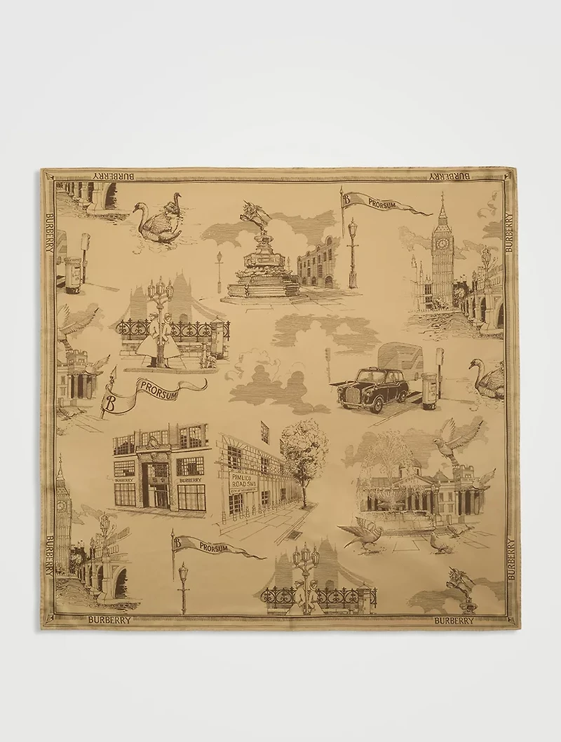 London Landmarks Silk Scarf
