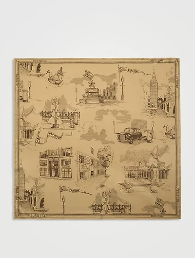 London Landmarks Silk Scarf
