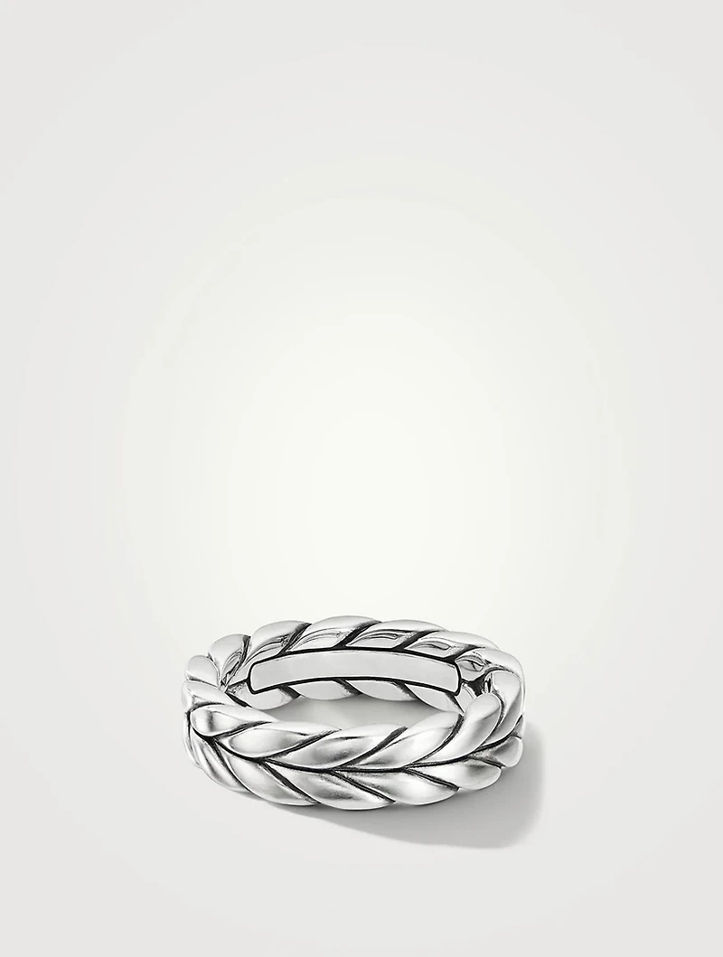 Chevron Band Ring Sterling Silver