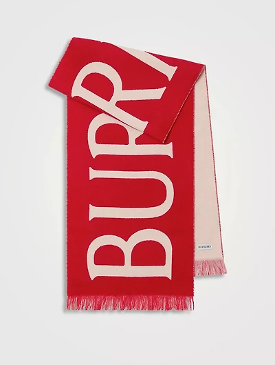 Logo Wool Scarf