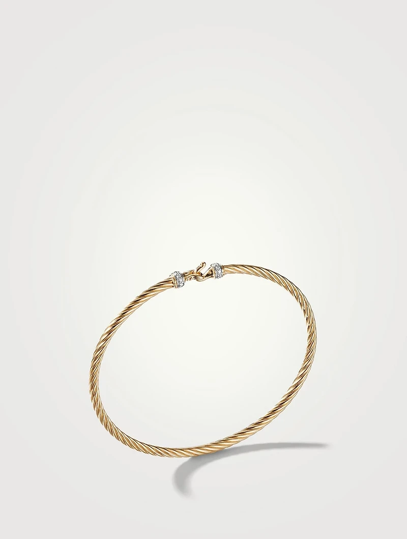 Buckle Bracelet 18k Yellow Gold With Pavé Diamonds