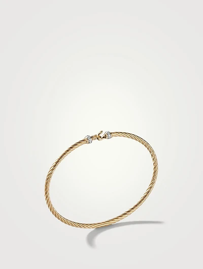 Buckle Bracelet 18k Yellow Gold With Pavé Diamonds