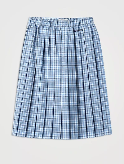 Pleated Check Skirt