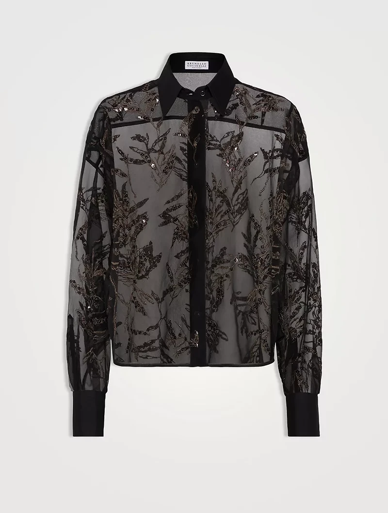 Flora Embroidery Shirt