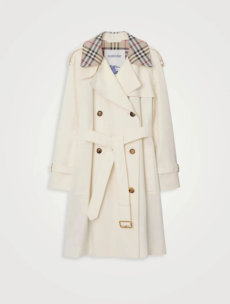 Mid-length Check Collar Castleford Trench Coat