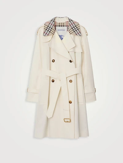 Mid-length Check Collar Castleford Trench Coat