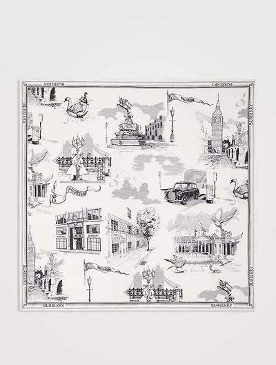 London Landmarks Silk Scarf