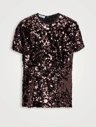 Embroidered Sequin Top