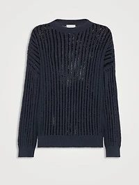 Ribbed Openwork Sweater
