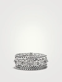 Multi Row Chain Bracelet Sterling Silver