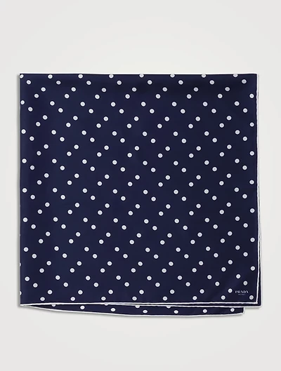 Printed Silk Twill Scarf 90x90