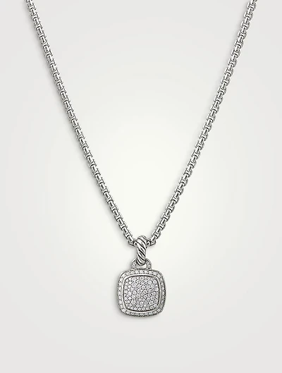 Albion® Pendant In Sterling Silver With Pavé Diamonds