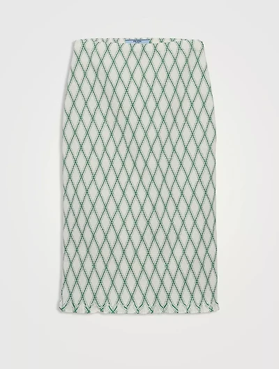 Cotton Skirt With Geometric Pattern