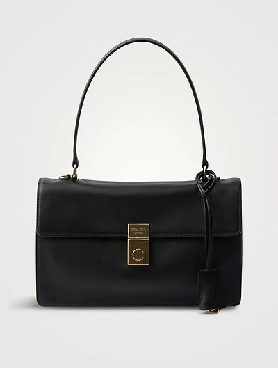 Prada Soft Sound Medium Leather Shoulder Bag