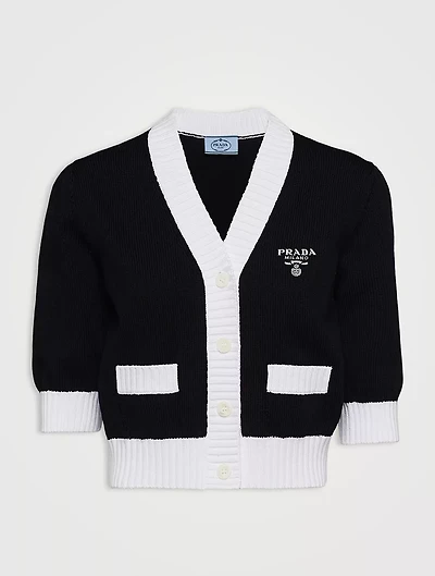 Cropped Cotton Cardigan