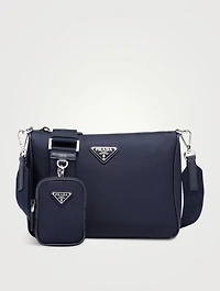 Re-nylon And Saffiano Leather Shoulder Bag
