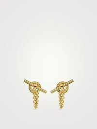Dy Mercer® Bold Toggle Chain Stud Earrings In 18k Yellow Gold, 50.4mm