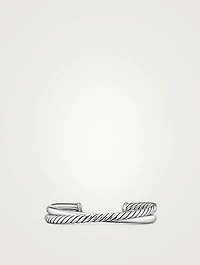 Crossover Two Row Cuff Bracelet Sterling Silver, 10.7mm