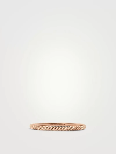 Sculpted Cable Bangle Bracelet In 18k Rose Gold, 4.6mm