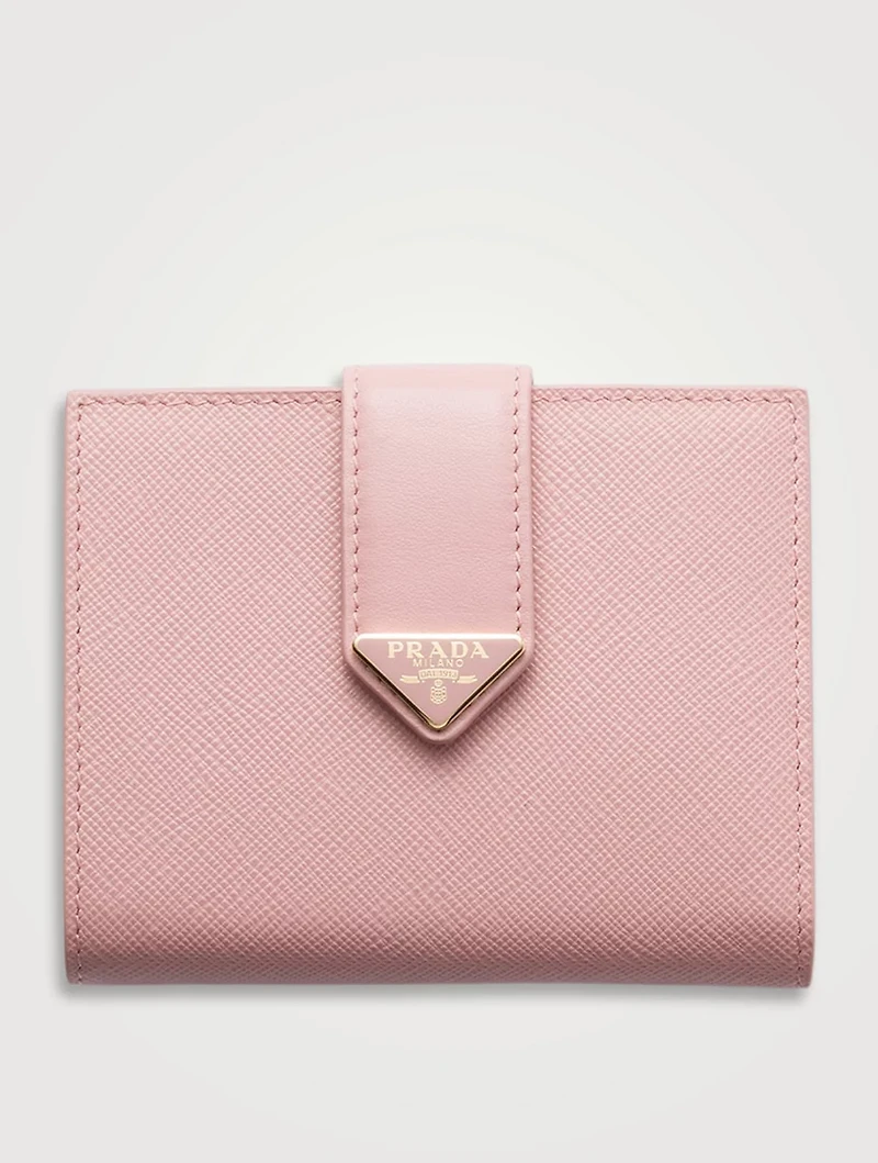 Small Saffiano And Smooth Leather Wallet