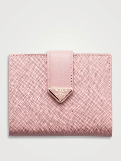 Small Saffiano And Smooth Leather Wallet