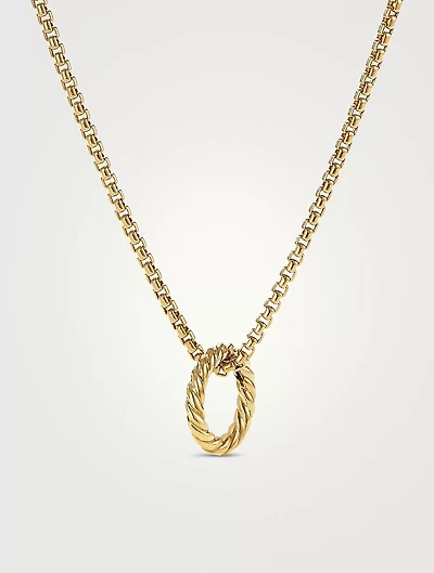 Cable Amulet Holder In 18k Yellow Gold