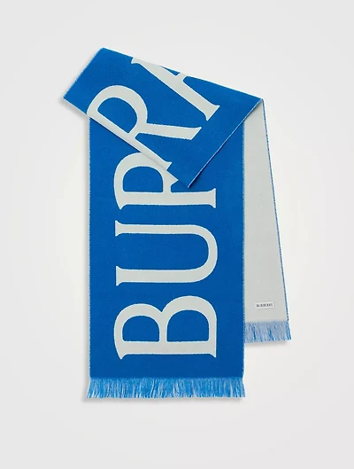 Logo Wool Scarf